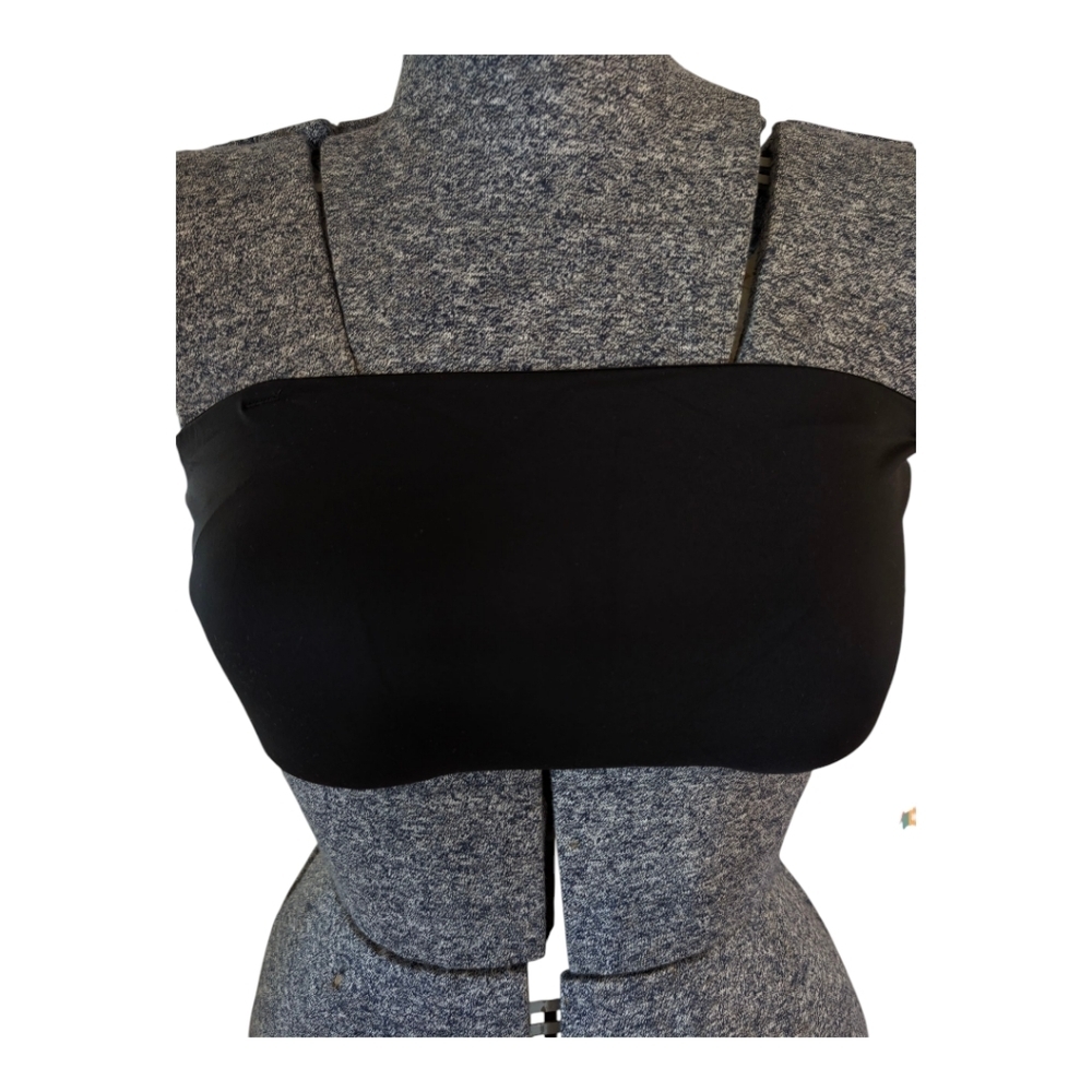 NWT True & Co Buttery Soft Convertible Bandeau Bra Size XL Black